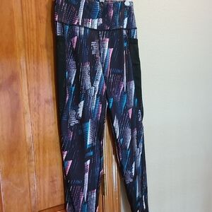 Polgar Black Patterned Abstract Print Leggings Size M/L New Without Tags